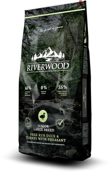 Riverwood Junior XL Eend &amp; Kalkoen met Fazant 12 kg