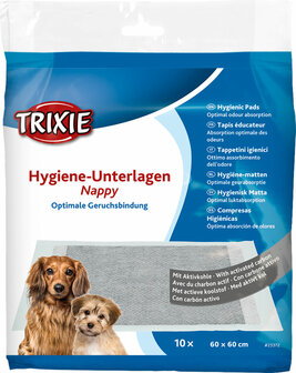 Trixie Hygi&euml;ne-onderlegger Nappy met actieve koolstof 60 x 60 cm 10 stuks