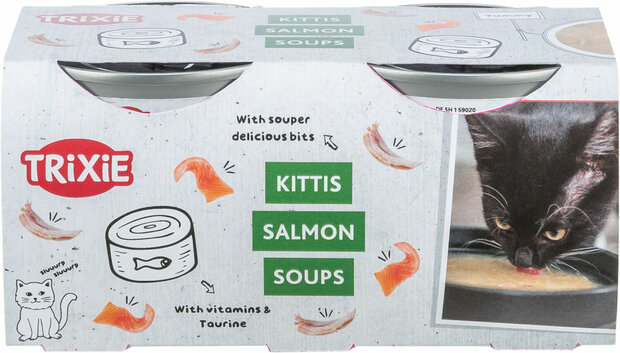 Trixie Kattensnack Salmon Soup 4 stuks